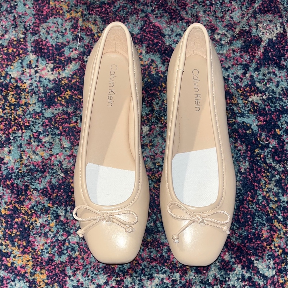 Calvin Klein Women's Tan Ballet Flats